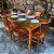 Mesa Rústica de jantar 160x80cm Com 6 Cadeiras Inglesas em Madeira de Demolição Sudeste Rústico - Imagem 7