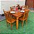 Mesa Madeira de Demolição 120cm x 80cm com 4 Cadeiras Pequim de jantar Sudeste Rústico - Imagem 6