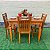 Mesa Madeira de Demolição 120cm x 80cm com 4 Cadeiras Pequim de jantar Sudeste Rústico - Imagem 5