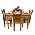 Mesa Madeira de Demolição 120cm x 80cm com 4 Cadeiras Pequim de jantar Sudeste Rústico - Imagem 1