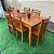 Mesa de Jantar em Madeira 160 x 80 com 6 Cadeiras Pequim Sudeste Rústico - Imagem 6