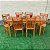 Mesa de Jantar em Madeira 160 x 80 com 6 Cadeiras Pequim Sudeste Rústico - Imagem 4