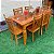 Mesa de Jantar em Madeira 160 x 80 com 6 Cadeiras Pequim Sudeste Rústico - Imagem 5