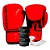 Kit Luva de Boxe e Muay Thai Elite - Pretorian 12oz Vermelho/Preto - Imagem 1