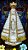 Nossa Senhora Aparecida pérolas branca – 25cm - Imagem 1
