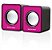 CAIXA DE SOM 2.0 MINI 3W RMS ROSA - REF SP198 - Imagem 1