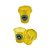Dichavador De Plástico DK Pote Coffe -  Amarelo - Imagem 1