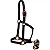 Cabresto Mustang Preto de Nylon com Argolas em Ferro + Cabo - Imagem 1