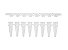 Microtubo de PCR em Tiras de 8x200ul, Transparente, com Tampa Redonda, Caixa com 1250 tiras, mod.: PCR-0208-CP-C (Axygen) - Imagem 1