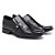 Sapato Social Masculino Confort Em Couro Nobre Fosco Preto Com Cinto e Carteira - Imagem 2