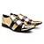 Sapato social  lazer Veniz Dourado-preto - Imagem 1