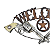 PLACA DECORATIVA COUNTRY REVOLVER - Imagem 2