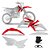 KIT PLÁSTICO PROTORK CRF 230 - 2015 A 2020 BRANCO E VERMELHO - Imagem 1