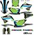 KIT GRÁFICO ADESIVO KXF 250 - GREEN BLUE - Imagem 1