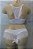 Conjunto Branco Lycra e Renda - TAMANHO M - Imagem 2