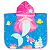 Toalha Poncho Zoo Sereia - Buba - Imagem 1