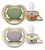 Chupeta Ultra Air Dupla 6-18m Philips Avent verde/cinza - Imagem 1