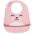 Babador de Silicone com Pega Migalhas Gumy Buba Rosa - Imagem 1