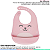Babador de Silicone com Pega Migalhas Gumy Buba Rosa - Imagem 2