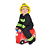 MALA INFANTIL COM RODINHA FRANK O BOMBEIRO TRUNKI - Imagem 6