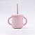 COPO DE SILICONE INFANTIL ROSA COM ALÇA E DUAS OPÇÕES DE TAMPAS 270ML PETIT PIÁ - Imagem 1