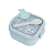Kit Com Tigela 2 Estagios, Colher E Tesoura Azul - Imagem 1