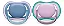 Chupeta Silicone Avent Ultra Air Lisa Menina Rosa Azul 6-18m - Imagem 2