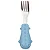 Buba Kit Talheres Cabo Em Silicone Azul - Imagem 2