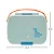 Lancheira Bento Box com talher inox Marmita Magic Dino Buba Verde Azul com alça lanche Dinossauro menino infantil - Imagem 2