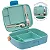 Lancheira Bento Box com talher inox Marmita Magic Dino Buba Verde Azul com alça lanche Dinossauro menino infantil - Imagem 4