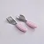 Kit Talher Infantil em Aço Inox e Silicone com Estojo Rosa Petit Piá - Imagem 3