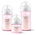 Kit 3 Mamadeiras Philips Avent Petala Rosa 125, 260 E 330 Ml - Imagem 1