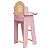 Brinquedo De Madeira Cadeira De Papá Para Boneca Rosa Büp Baby - Imagem 3
