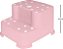 Degrau Duplo Infantil Antiderrapante Rosa Buba - Imagem 5