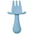 Kit Talher Garfo E Colher Silicone Introdução Alimentar - Buba/ Azul - Imagem 2