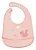 Babador Bebê Silicone Buba Impermeável Pega Migalhas Cloudy Cor Rosa - Imagem 1
