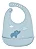 Babador Bebê Silicone Buba Impermeável Pega Migalhas Cloudy Elefante Azul - Imagem 1