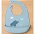 Babador Bebê Silicone Buba Impermeável Pega Migalhas Cloudy Elefante Azul - Imagem 2