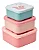 Kit 3 Potinhos Cloudy Para Comida Lanche Infantil - Buba Rosa - Imagem 2