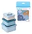 Kit 3 Potinhos Com Tampa Cloudy Azul 21761 - Buba - Imagem 1