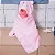 Toalha De Banho Urso Rosa Power Sec - Laço Bebê - Imagem 2