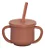 Copo Infantil Silicone 2 em 1 Canudo Snack Piccolo Terra Cota Infanti - Imagem 2