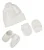Kit Bebê Recém Nascido Rn Gorro Luva Sapatinho Pimpolho - Branco - Imagem 1