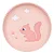 Pratinho Em Silicone Bebê Com Ventosa Buba Cloudy Esquilo Rosa - Imagem 1