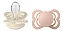 Chupetas Supreme Silicone Areia e Rosa Bebê Tam 1 kit 2 unid - Bibs - Imagem 2