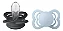 Chupetas Supreme Grafite e Azul Bebê Tam 2 (Kit com duas) - Bibs - Imagem 2