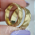 Par de Alianças Poseidon - Ouro 18k - Imagem 8