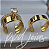 Kit (F24) Alianças com Solitário - 3 Camadas Ouro 18k - Imagem 4