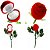 Caixinha Flor Caule - Veludo Vermelha - Imagem 1