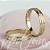Par de Alianças Montevideu (3mm) - Ouro 18k - Imagem 1